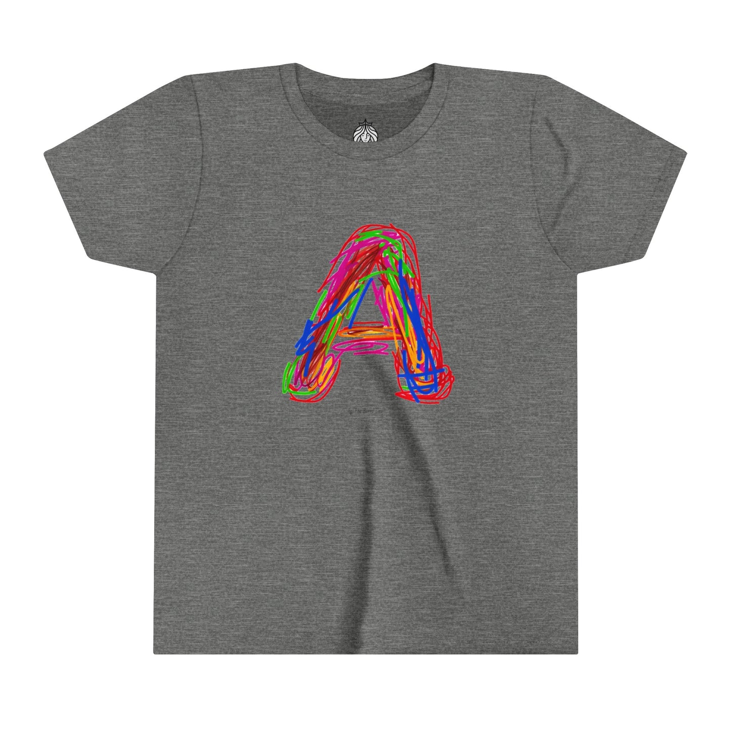 Scribbles (Letter A) T-Shirt - Youth Short Sleeve Tee