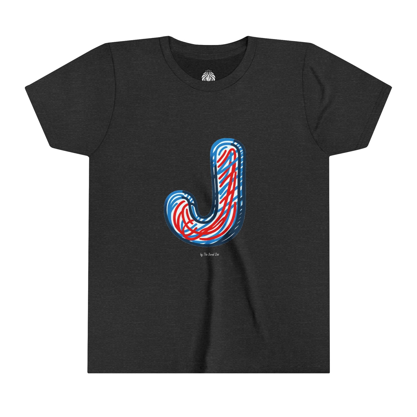 Scribbles (Letter J) T-Shirt - Youth Short Sleeve Tee