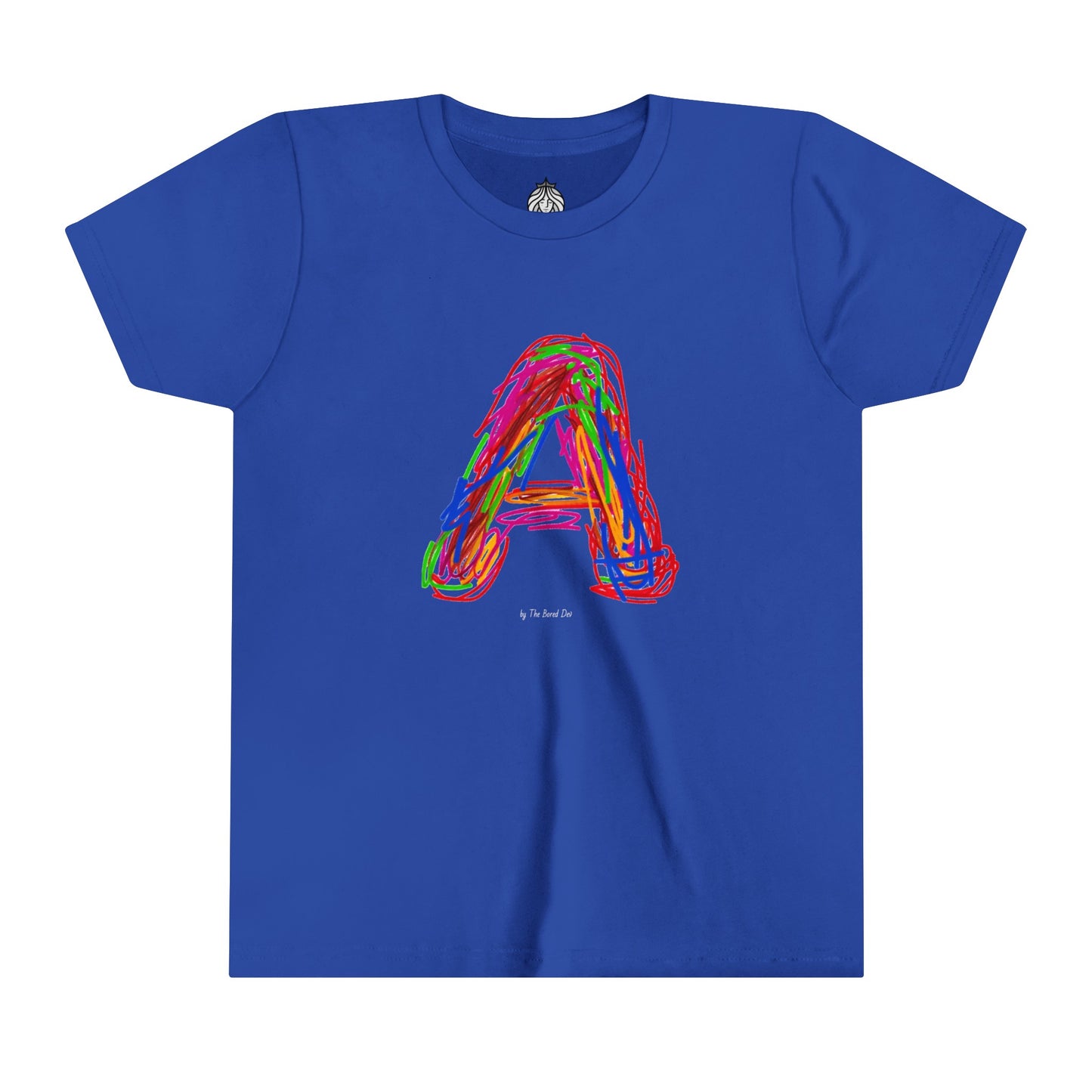 Scribbles (Letter A) T-Shirt - Youth Short Sleeve Tee