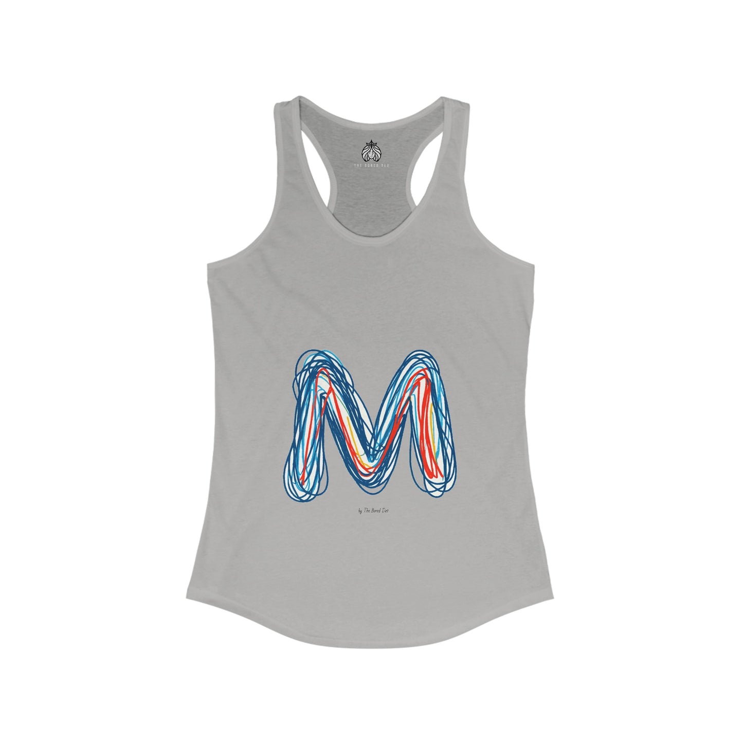 Scribbles (Letter M) - Women's Ideal Racerback Tank