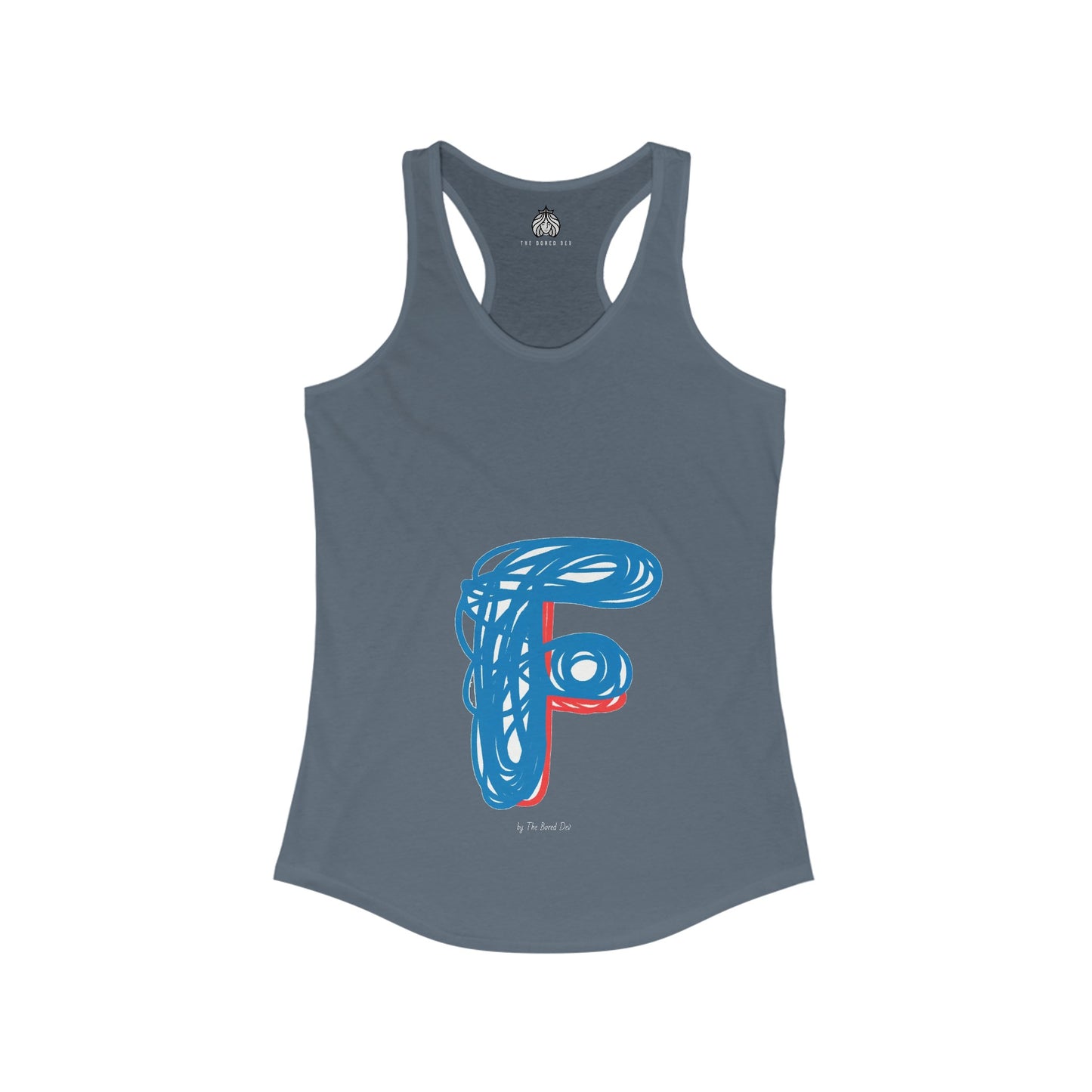 Scribbles (Letter F) - Women's Ideal Racerback Tank
