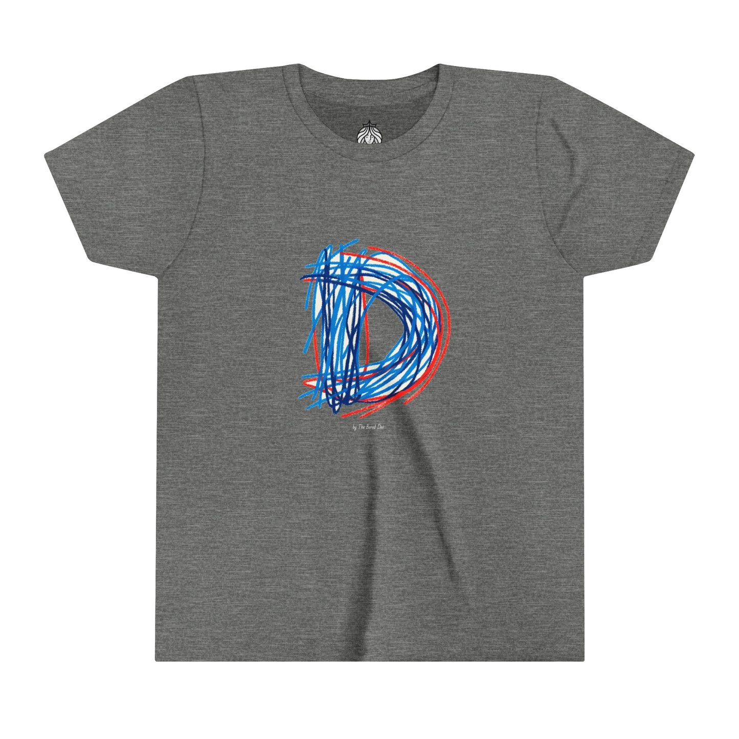 Scribbles (Letter D) T-Shirt - Youth Short Sleeve Tee