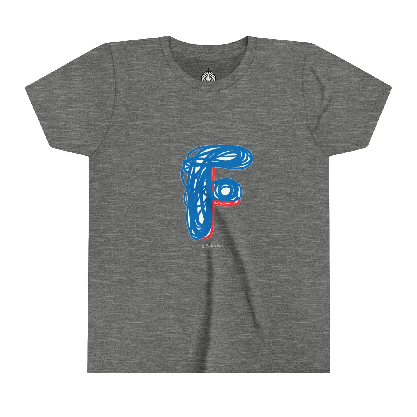 Scribbles (Letter F) T-Shirt - Youth Short Sleeve Tee