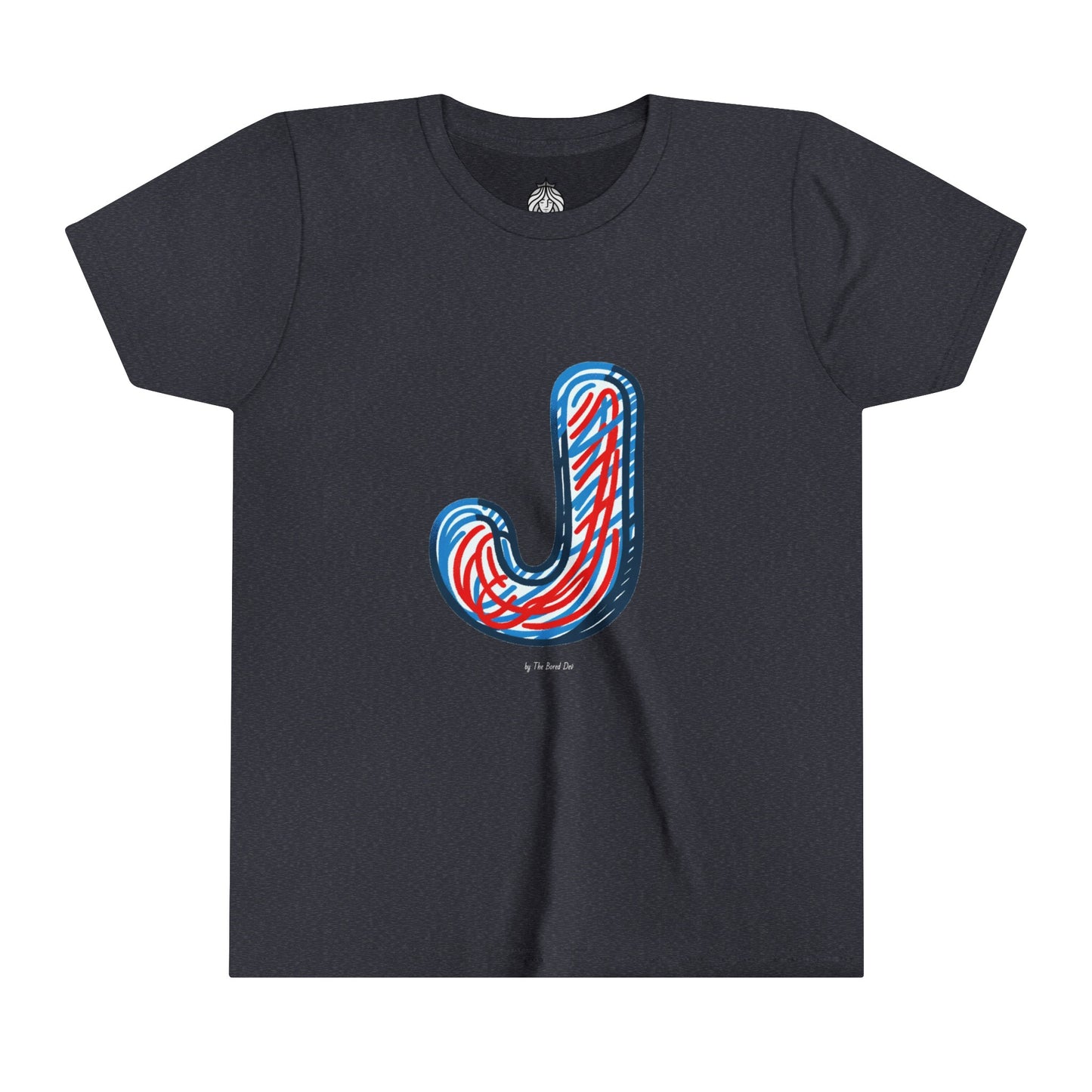 Scribbles (Letter J) T-Shirt - Youth Short Sleeve Tee