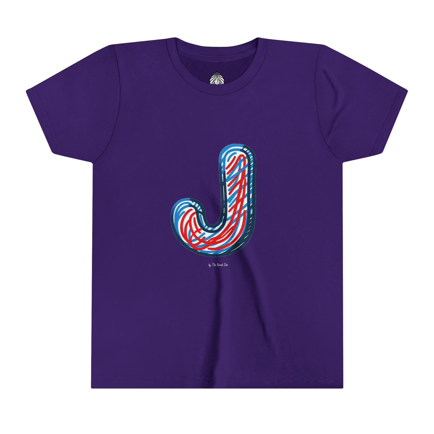 Scribbles (Letter J) T-Shirt - Youth Short Sleeve Tee