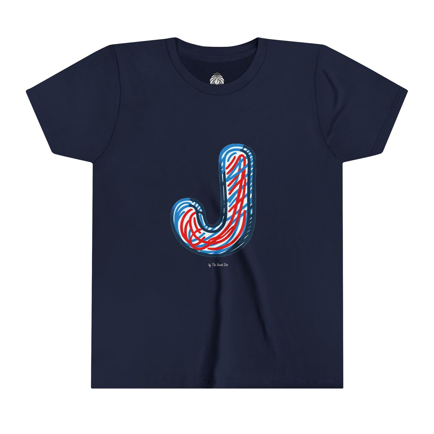 Scribbles (Letter J) T-Shirt - Youth Short Sleeve Tee