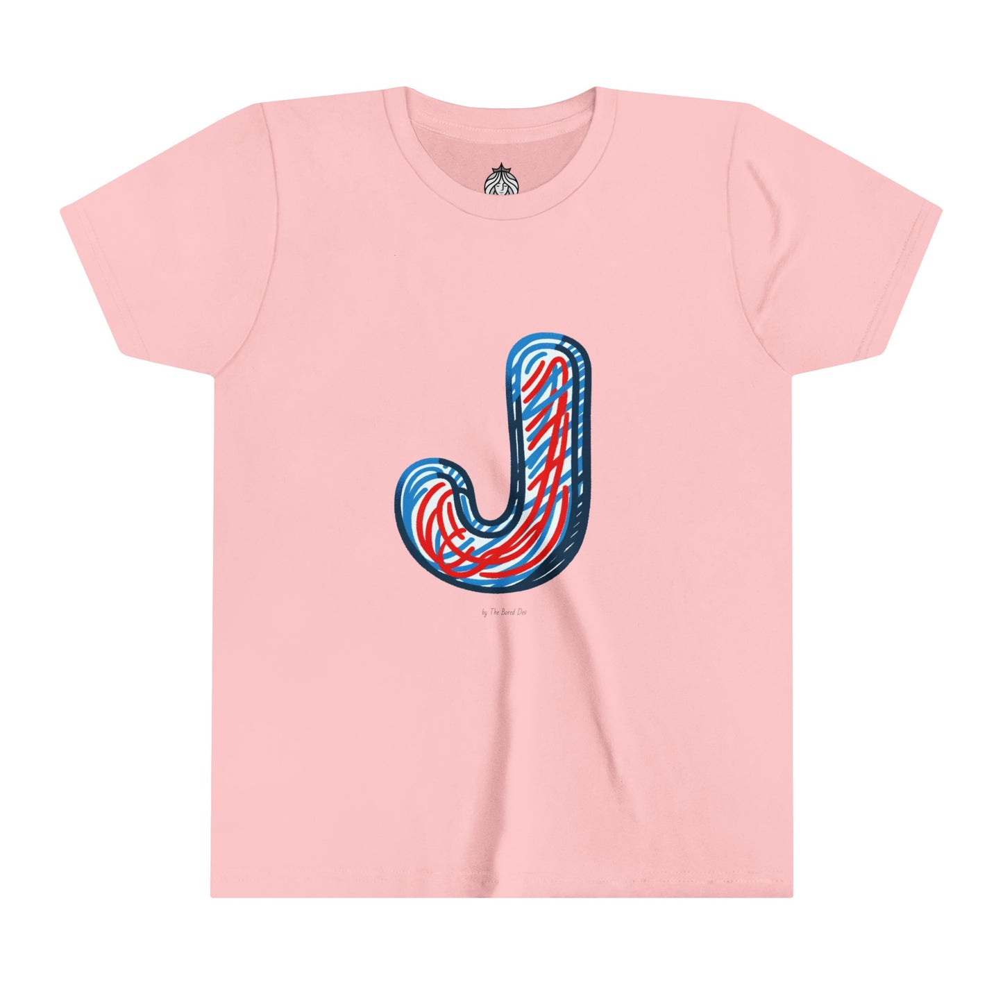 Scribbles (Letter J) T-Shirt - Youth Short Sleeve Tee