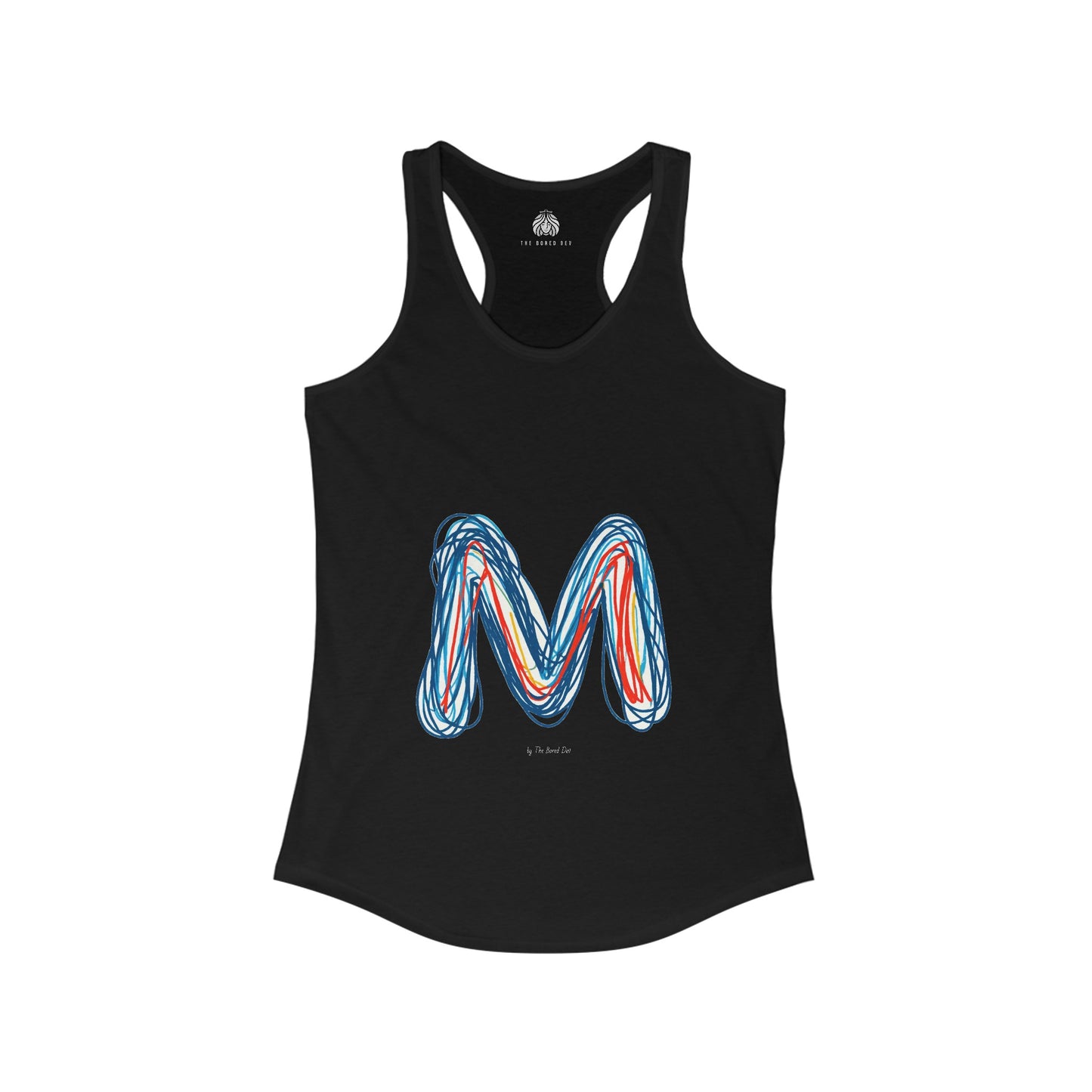 Scribbles (Letter M) - Women's Ideal Racerback Tank