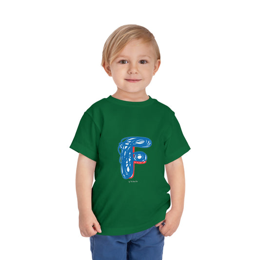 Scribbles (Letter F) T-Shirt - Toddler Short Sleeve Tee
