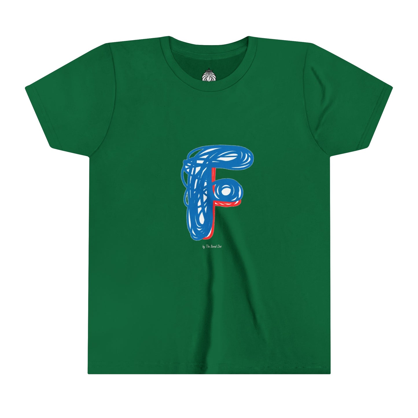 Scribbles (Letter F) T-Shirt - Youth Short Sleeve Tee