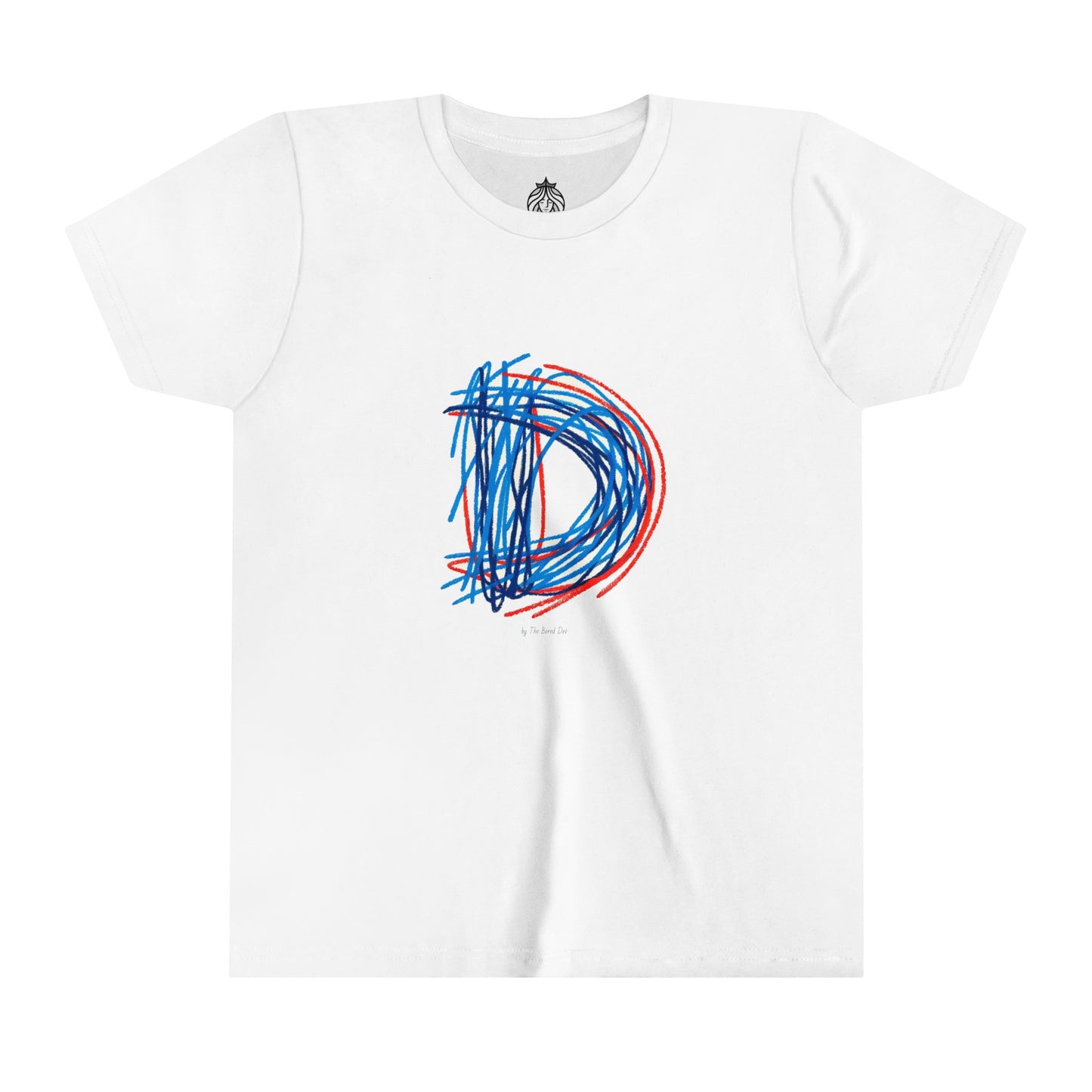 Scribbles (Letter D) T-Shirt - Youth Short Sleeve Tee