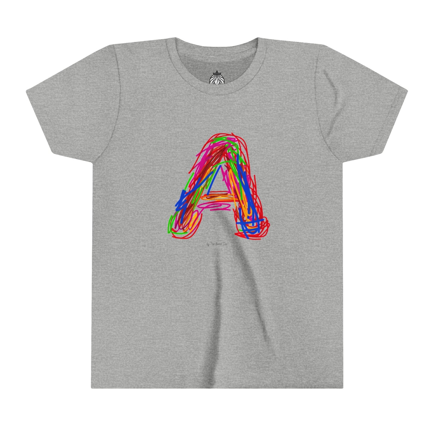 Scribbles (Letter A) T-Shirt - Youth Short Sleeve Tee