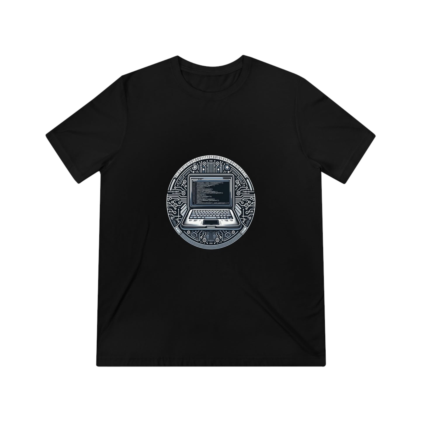 Coding Laptop Emblem - Unisex Triblend Tee