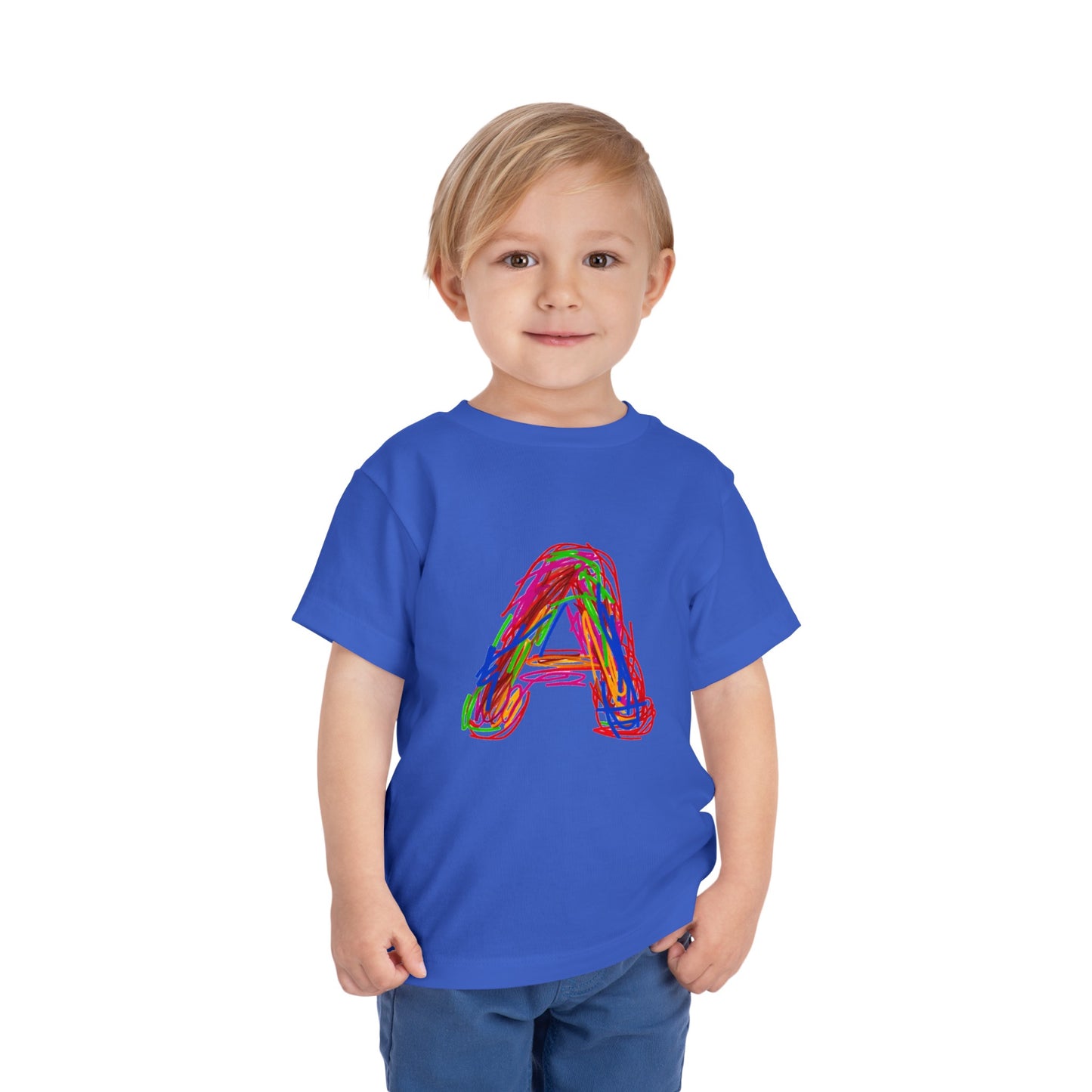 Scribbles (Letter A) T-Shirt - Toddler Short Sleeve Tee