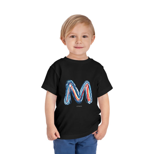 Scribbles (Letter M) T-Shirt - Toddler Short Sleeve Tee