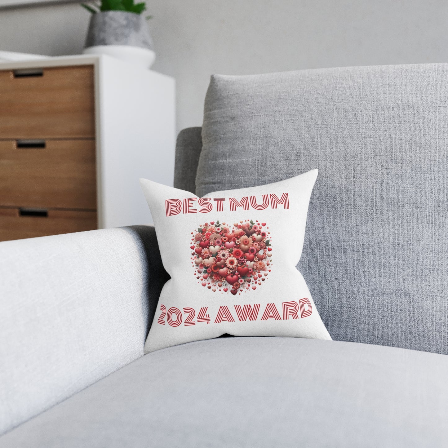 Best Mum 2024 Award (British English) - Square Pillow