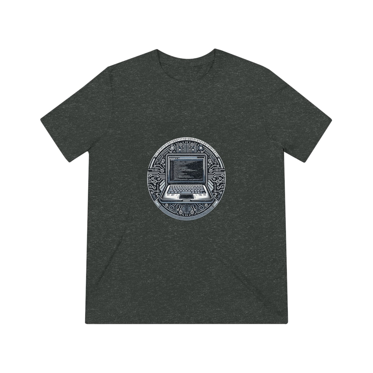 Coding Laptop Emblem - Unisex Triblend Tee