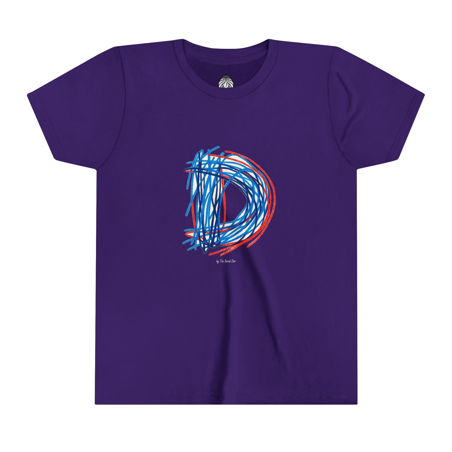 Scribbles (Letter D) T-Shirt - Youth Short Sleeve Tee