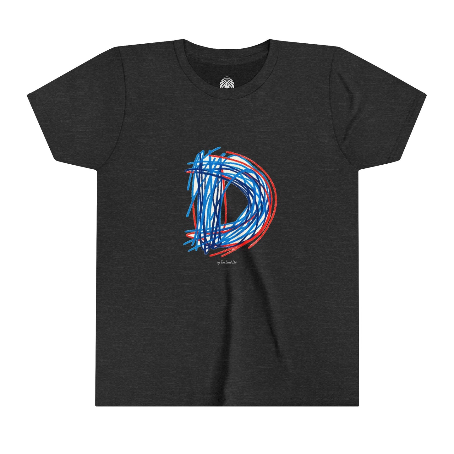 Scribbles (Letter D) T-Shirt - Youth Short Sleeve Tee