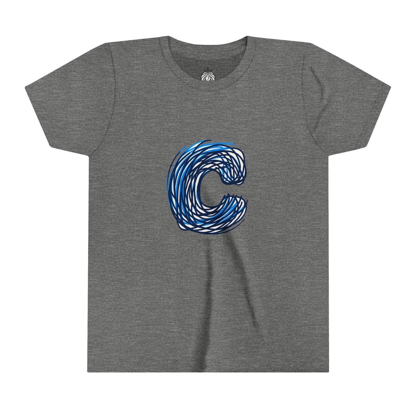 Scribbles (Letter C) T-Shirt - Youth Short Sleeve Tee