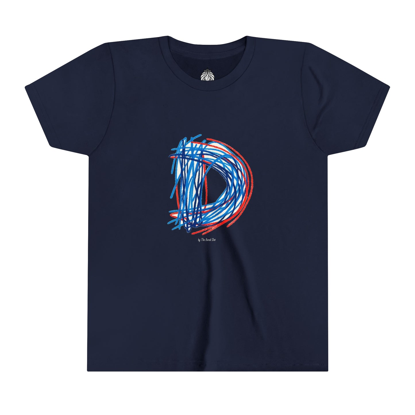 Scribbles (Letter D) T-Shirt - Youth Short Sleeve Tee