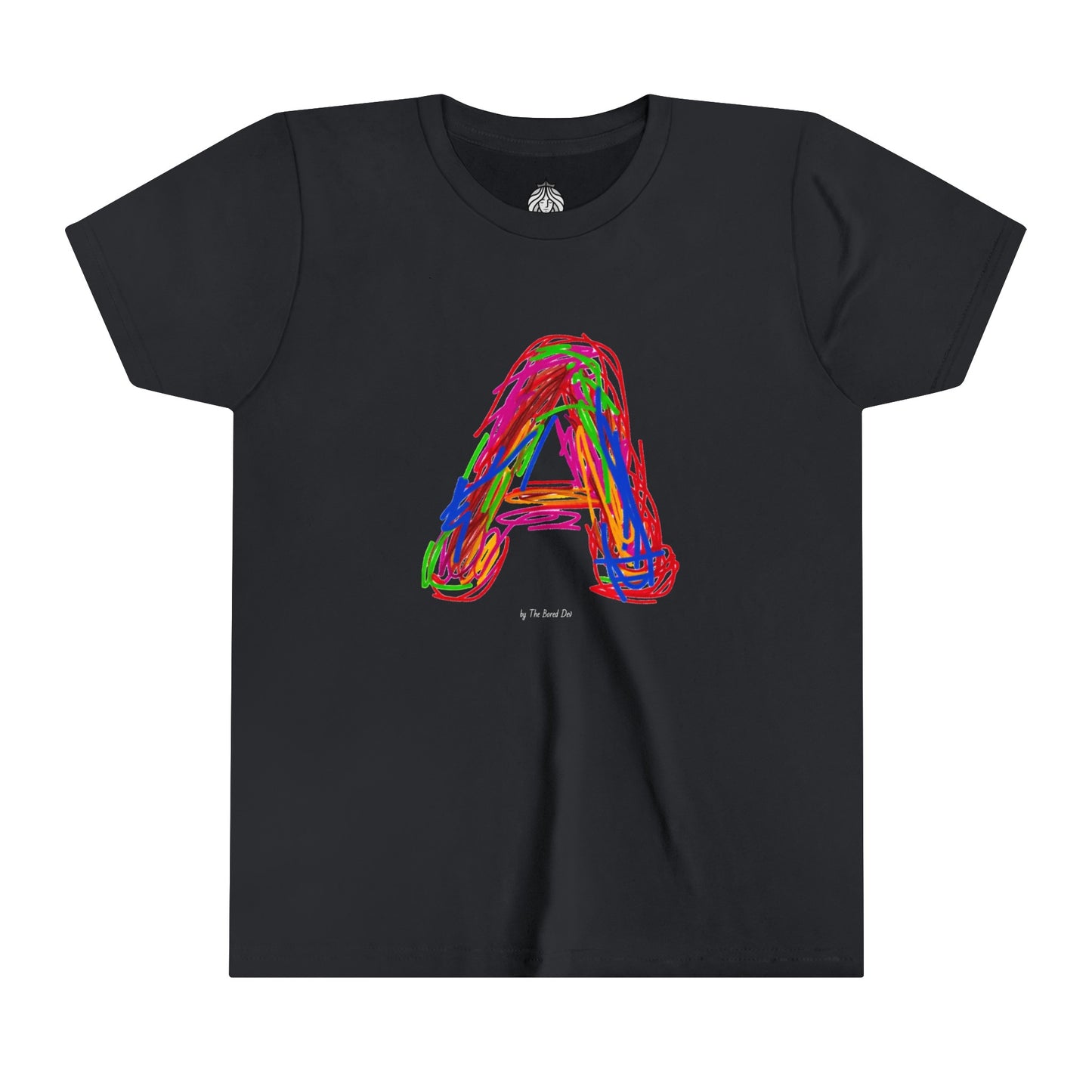 Scribbles (Letter A) T-Shirt - Youth Short Sleeve Tee