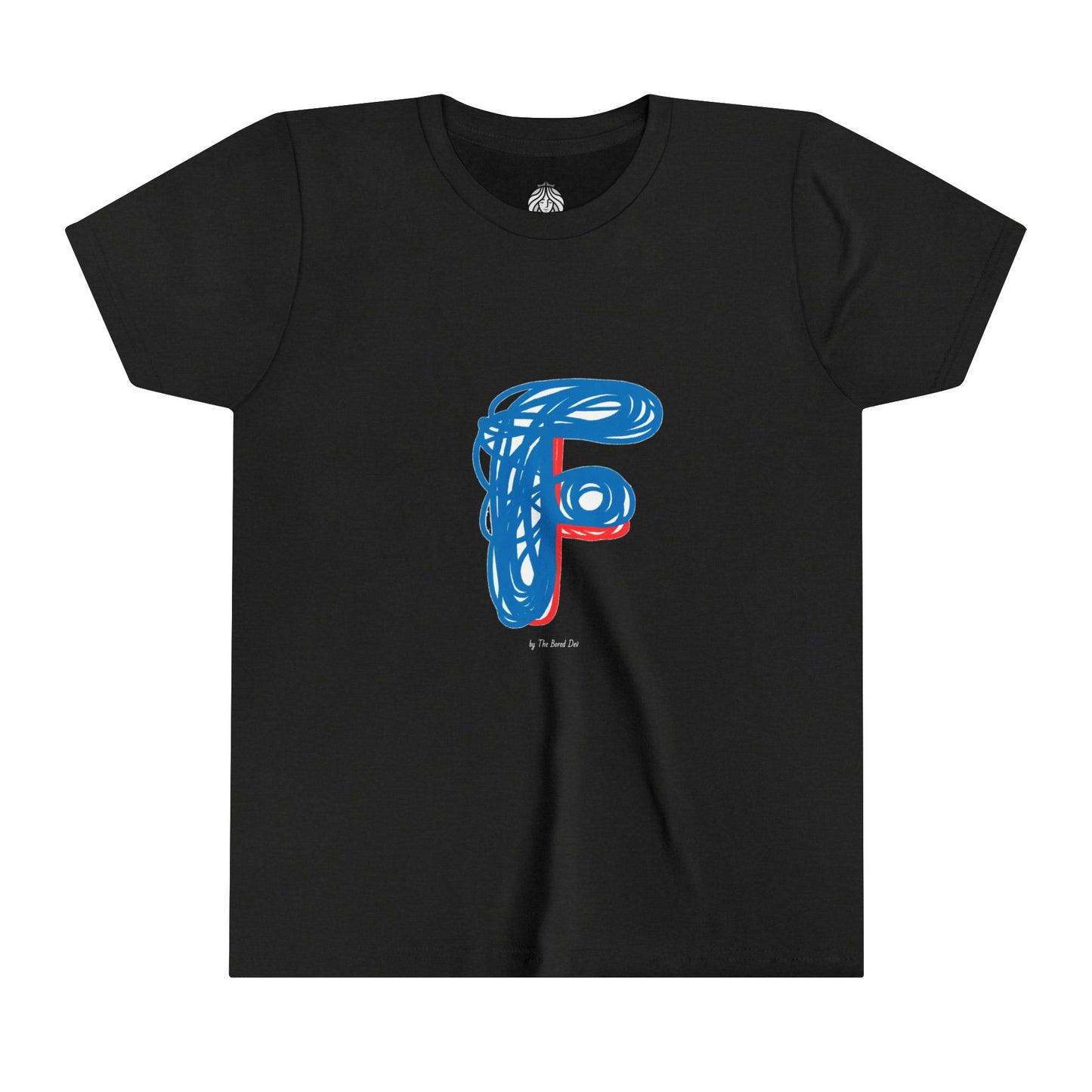 Scribbles (Letter F) T-Shirt - Youth Short Sleeve Tee