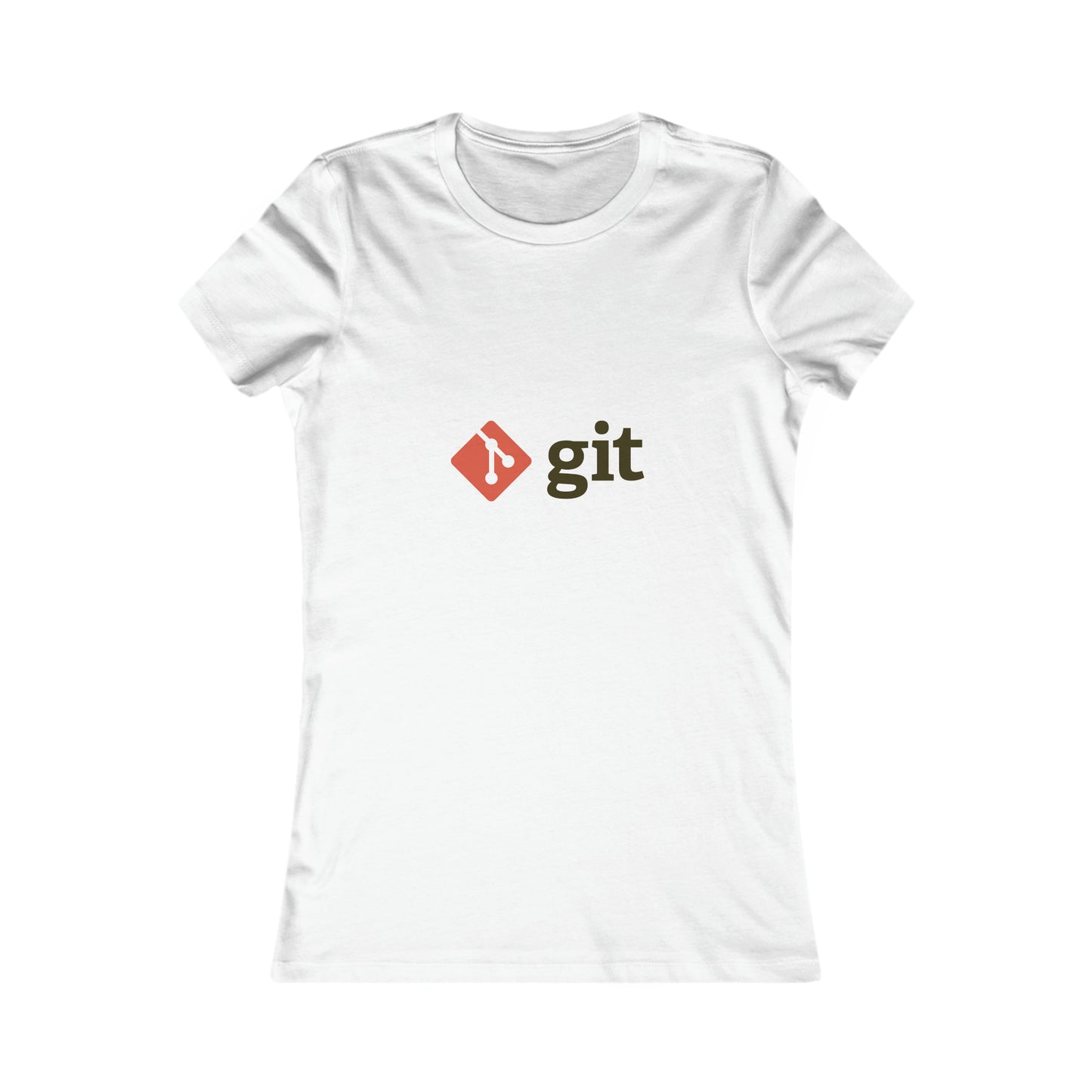 Git Logo & Text (Red) - Women's Favorite Tee