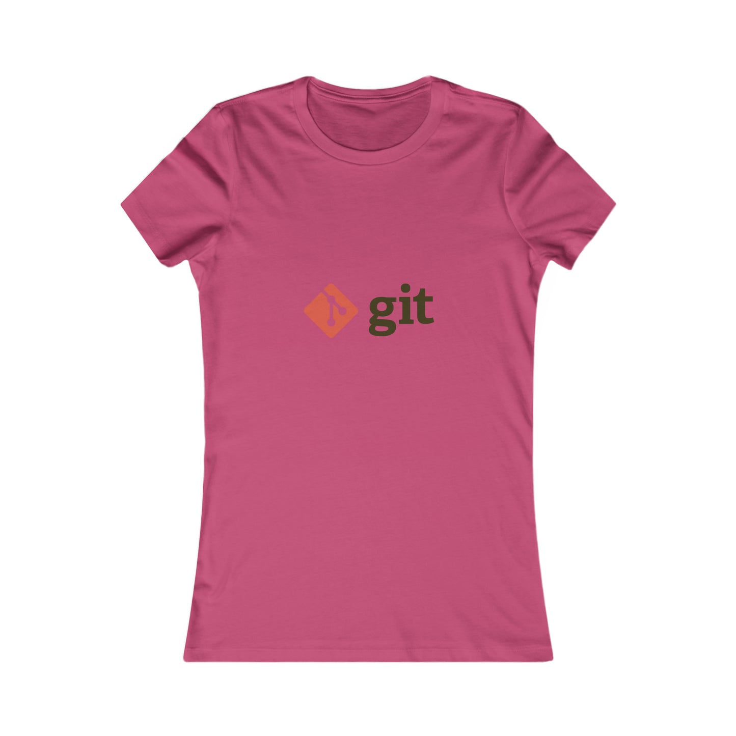 Git Logo & Text (Red) - Women's Favorite Tee