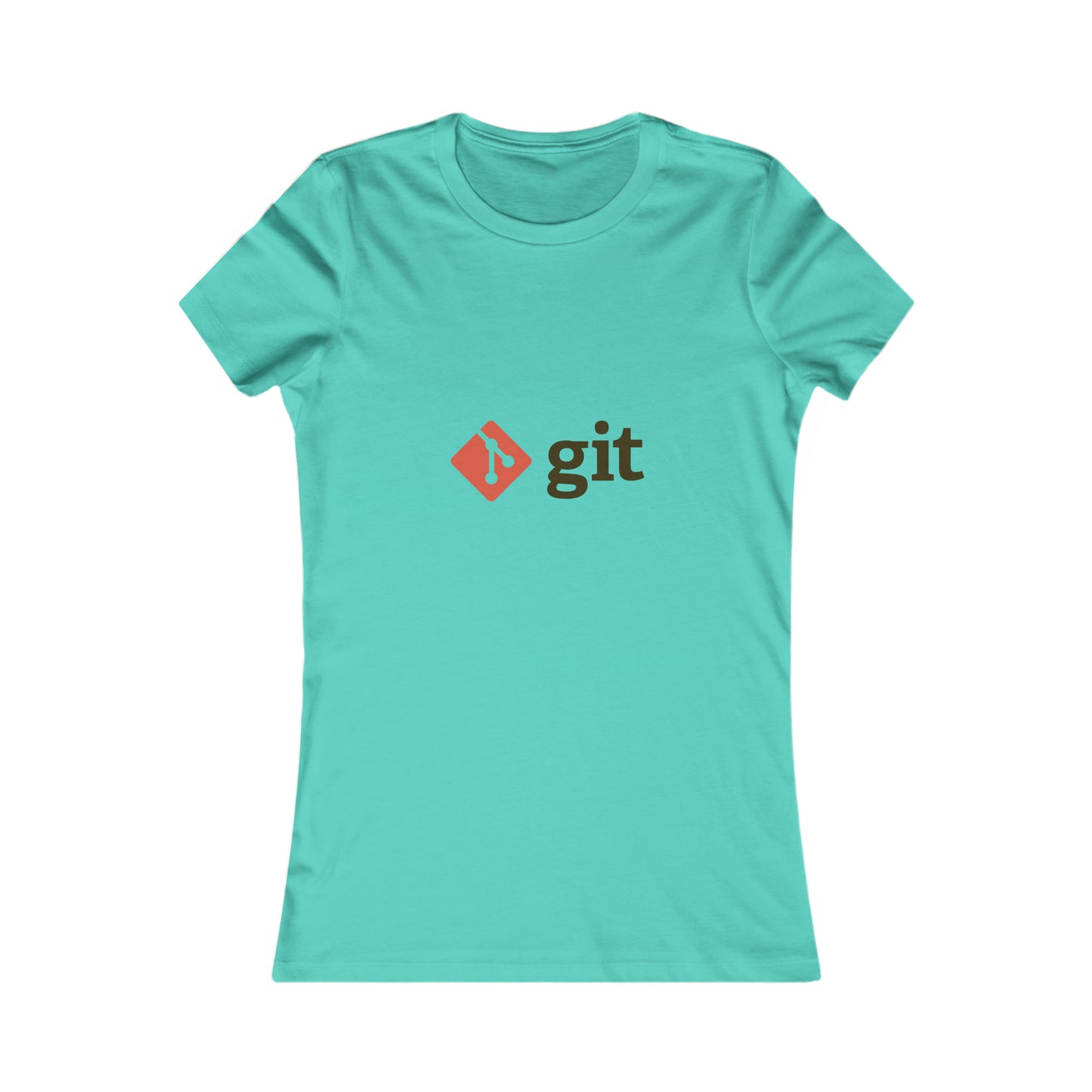 Git Logo & Text (Red) - Women's Favorite Tee