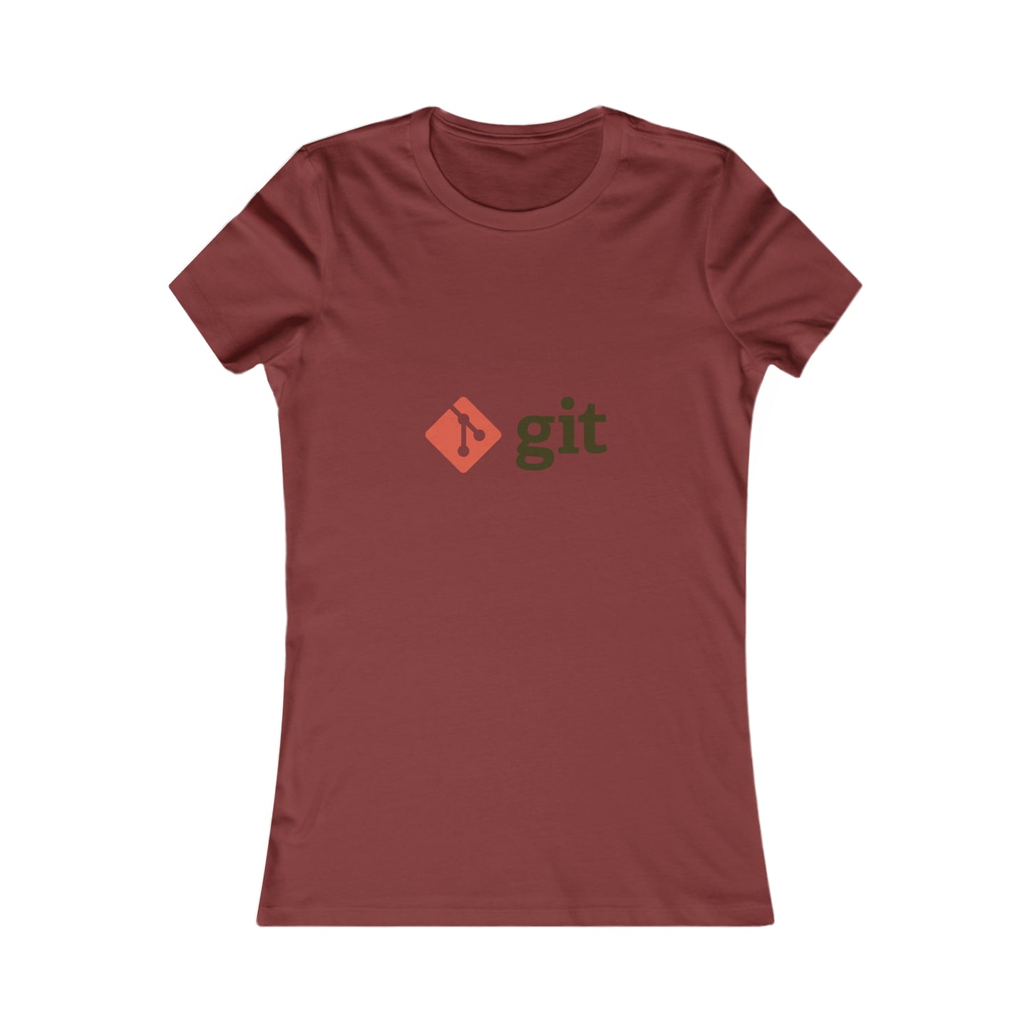 Git Logo & Text (Red) - Women's Favorite Tee