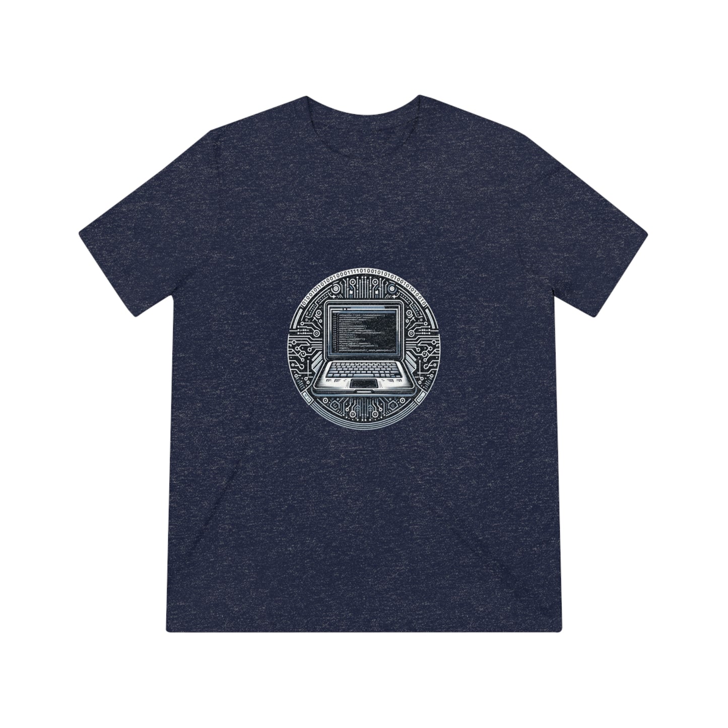 Coding Laptop Emblem - Unisex Triblend Tee