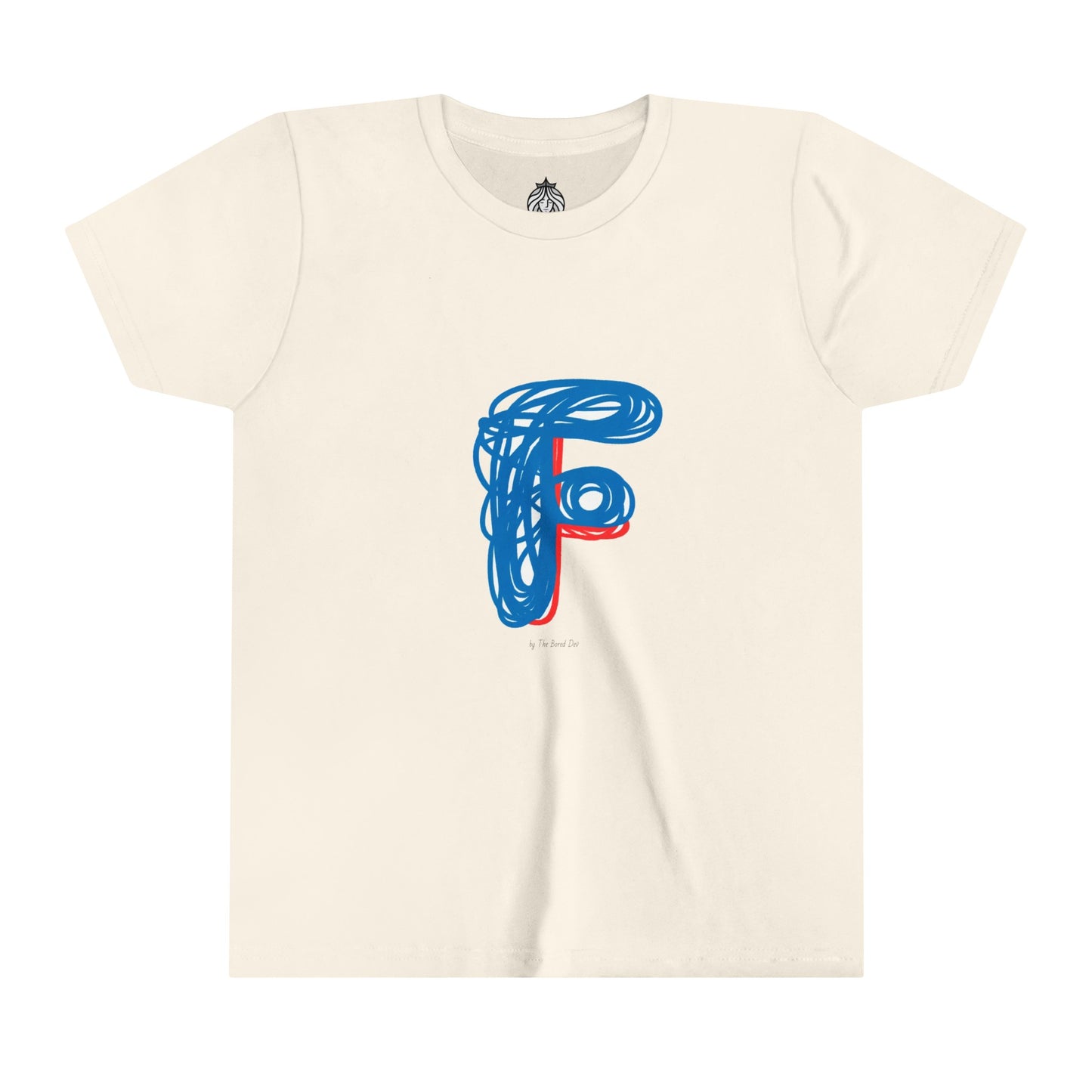 Scribbles (Letter F) T-Shirt - Youth Short Sleeve Tee