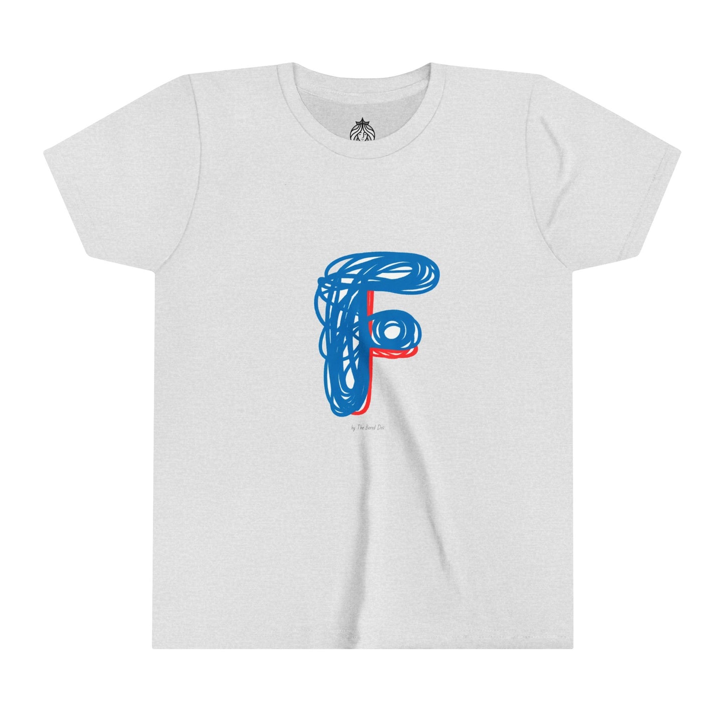 Scribbles (Letter F) T-Shirt - Youth Short Sleeve Tee