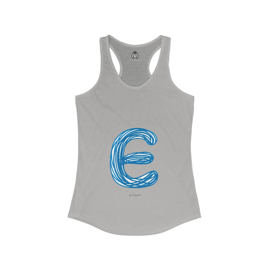 Scribbles (Letter E) - Women's Ideal Racerback Tank