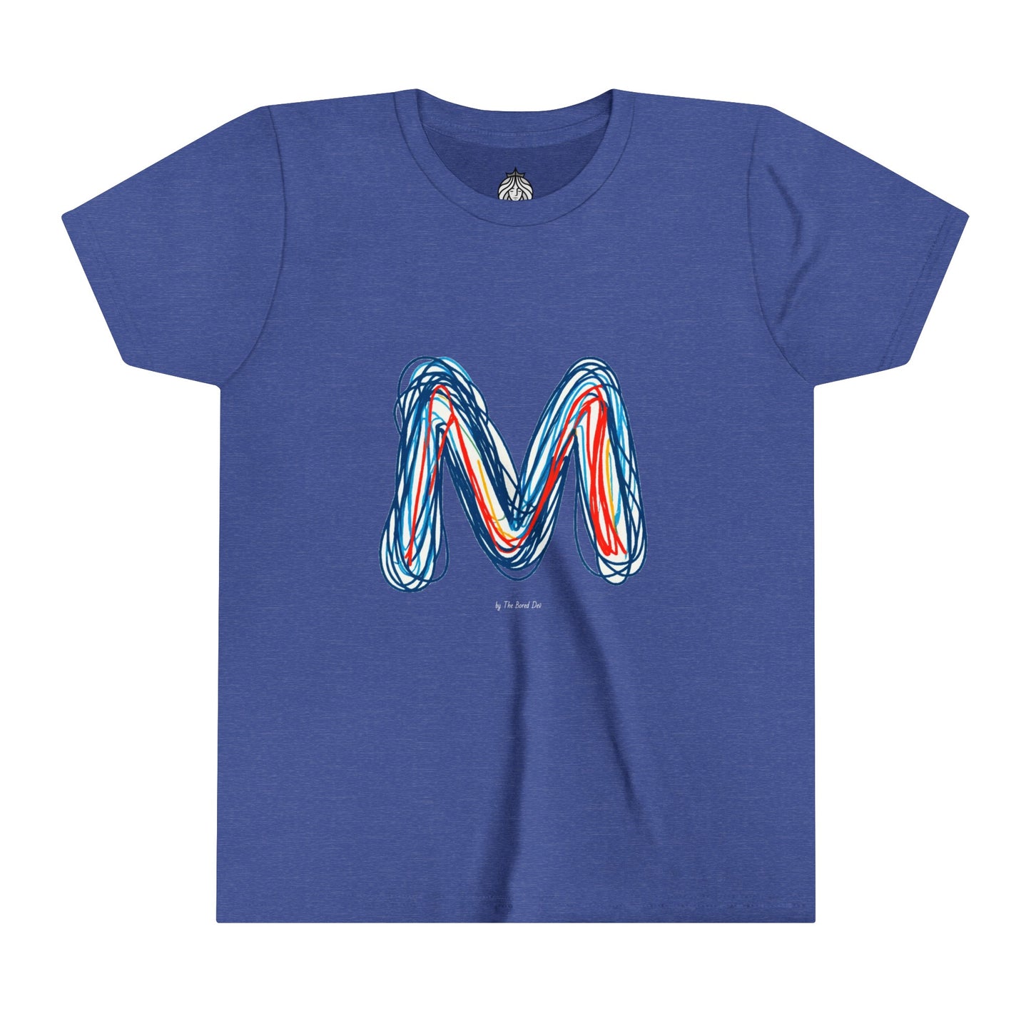 Scribbles (Letter M) T-Shirt - Youth Short Sleeve Tee