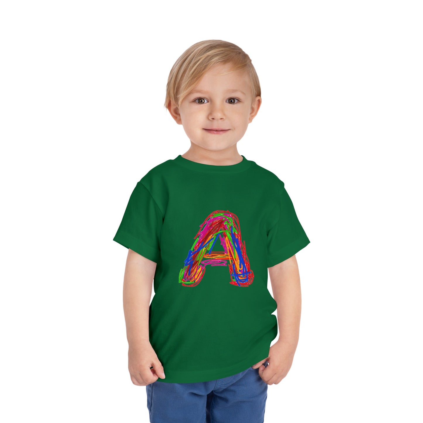 Scribbles (Letter A) T-Shirt - Toddler Short Sleeve Tee