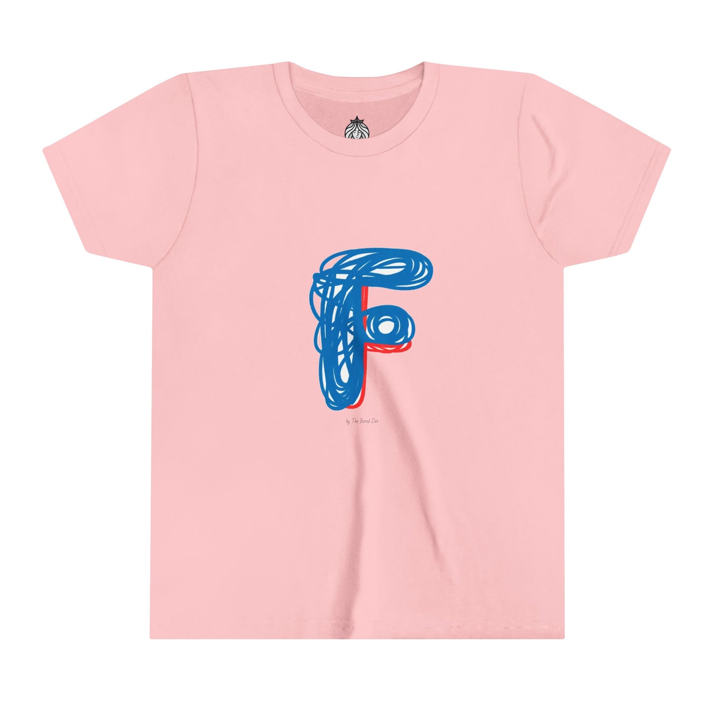 Scribbles (Letter F) T-Shirt - Youth Short Sleeve Tee