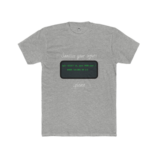 Sanitize Your Inputs ...Please (SQL Injection) - Men T-Shirt