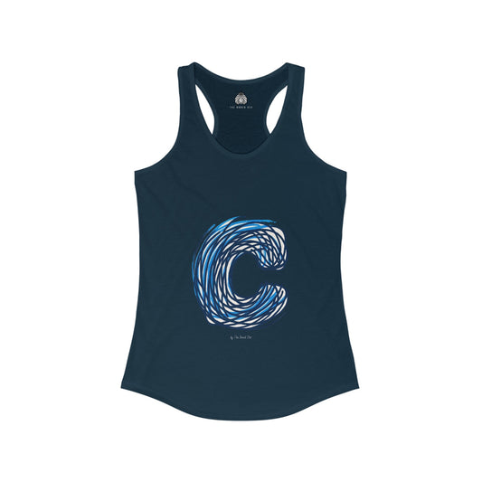 Scribbles (Letter C) - Women's Ideal Racerback Tank