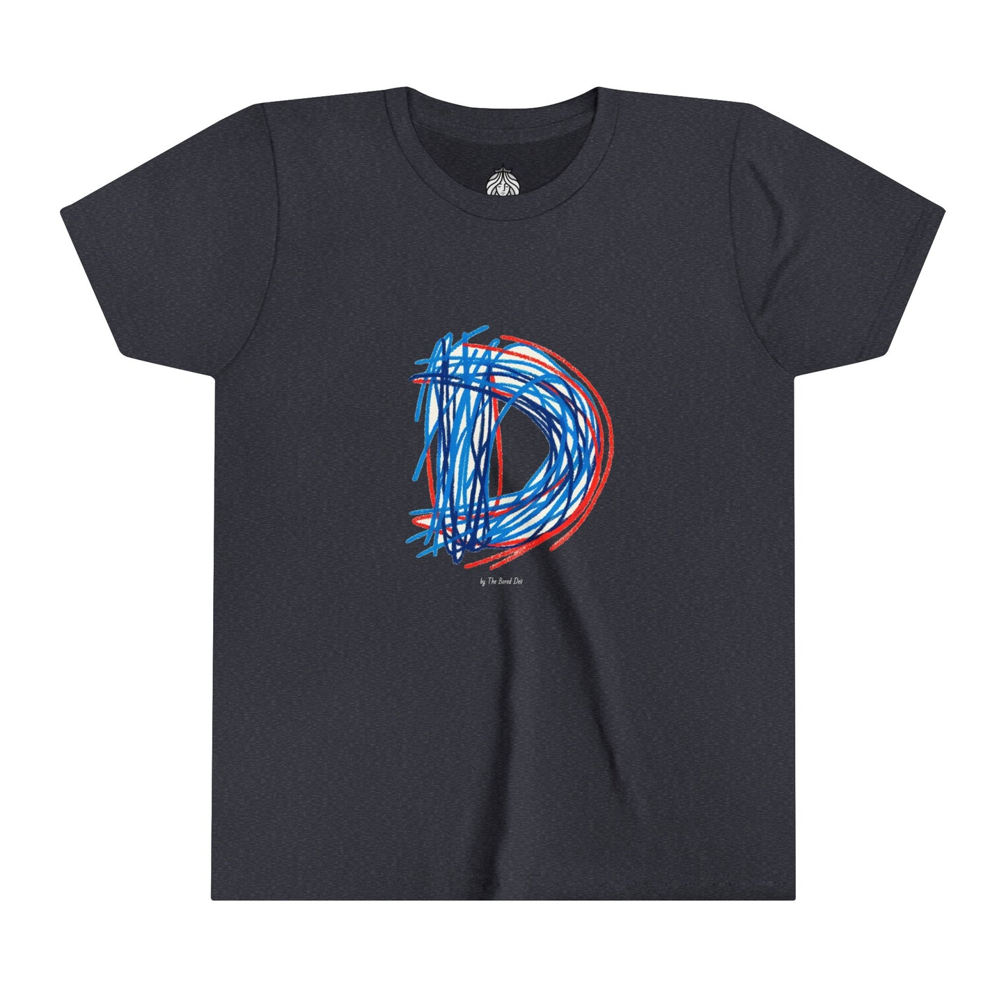 Scribbles (Letter D) T-Shirt - Youth Short Sleeve Tee